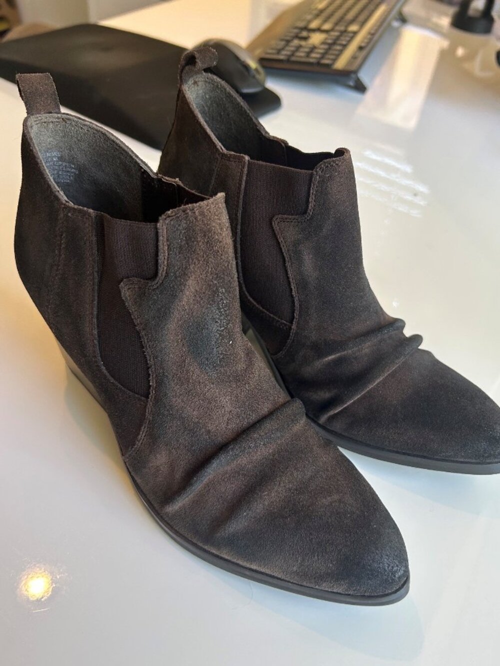 MATISSE Sueded Brown Ankle Western Booties NWOB